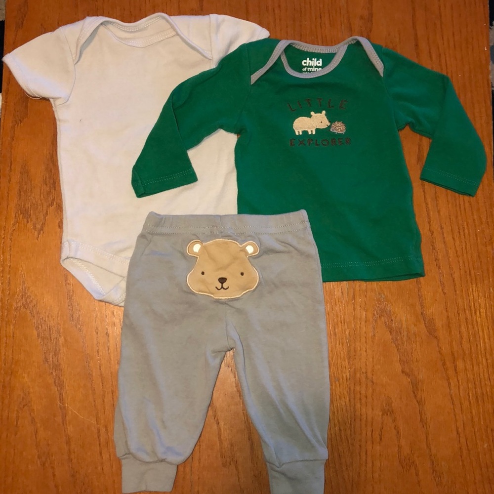 3 piece 0-3mo boy set